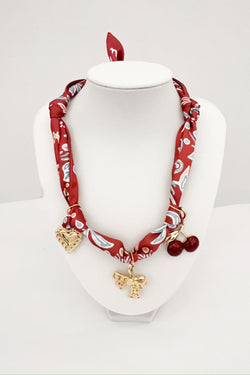 Cherry Delight Scarf Charm Necklace
