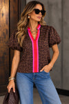 Animal Print Suede Top