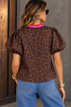 Animal Print Suede Top
