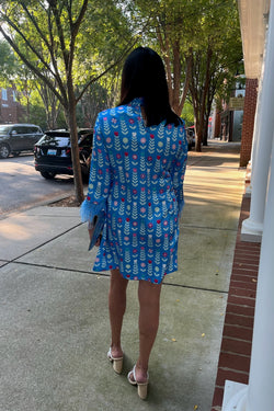 Grace Luxe Feather Caftan Midi Dress