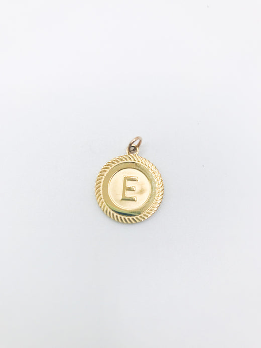 Initial Charm - Round Coin Letter Charm