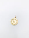 Initial Charm - Round Coin Letter Charm