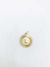 Initial Charm - Round Coin Letter Charm