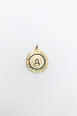 Initial Charm - Round Coin Letter Charm