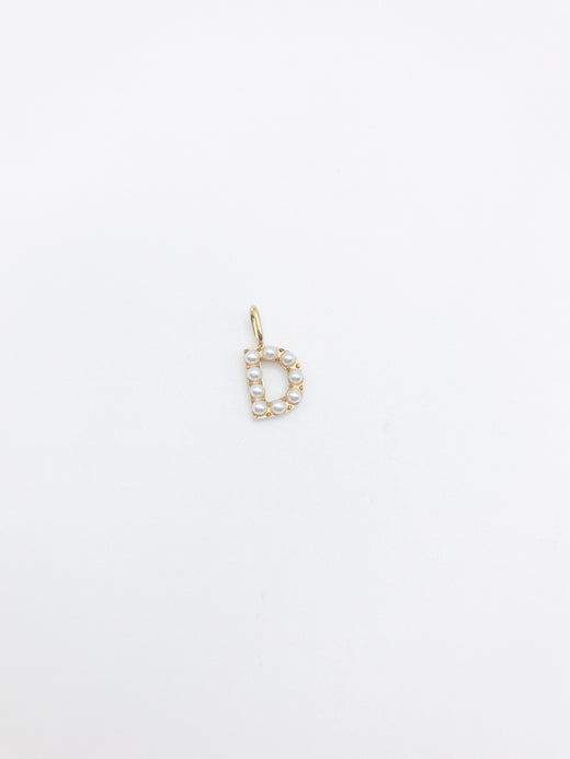 Initial Charm - Pearl Letter Charm