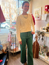 Patch Pocket Wide Leg Jean