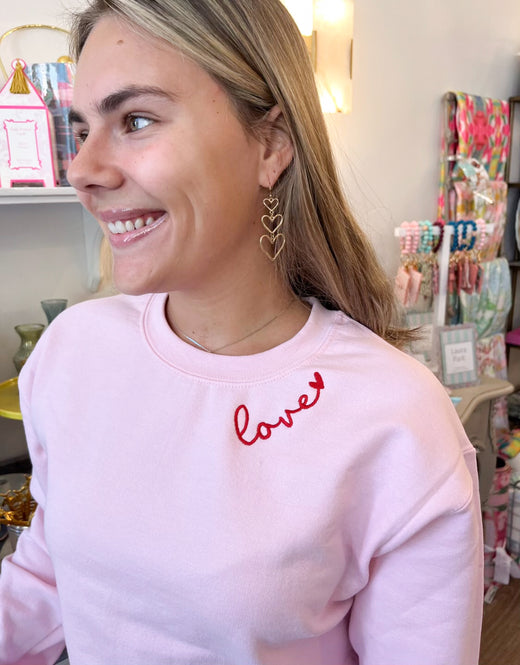 Embroidered Love Sweatshirt