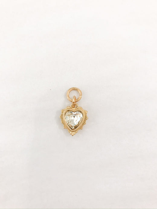 Rhinestone Gold Heart