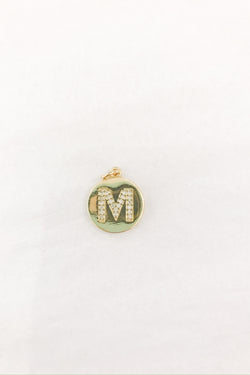 Initial Charm - Pave Circle