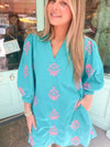 Mint Embroidered  Dress