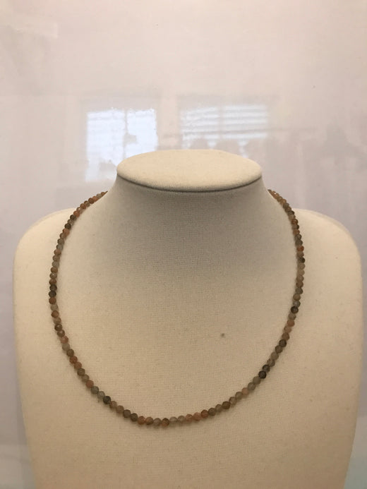 3mm Faceted Gemstone Necklace