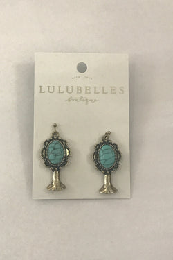 Squash Blossom Stone Earrings