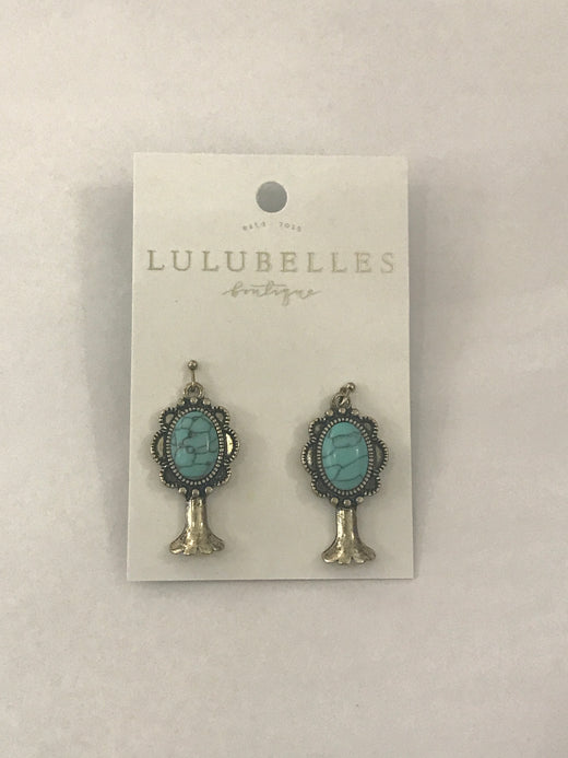 Squash Blossom Stone Earrings