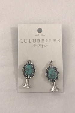 Squash Blossom Stone Earrings