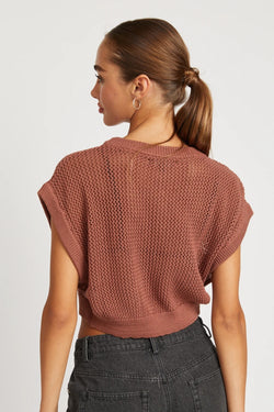 Tatum Crochet Banded Crop Top