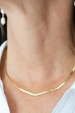 Herringbone chain necklace