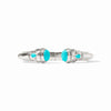 Julie Vos, Cannes Demi Cuff - Turquoise Blue - Silver