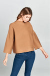 Ribbed Mock Neck Sweater