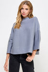 Ribbed Mock Neck Sweater