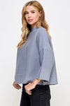Ribbed Mock Neck Sweater