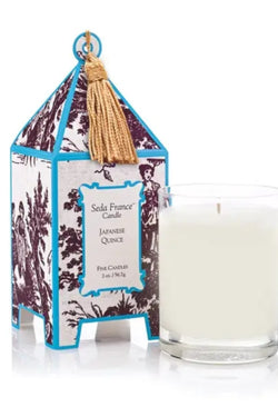 Japanese Quince Toile Mini Pagoda Candle