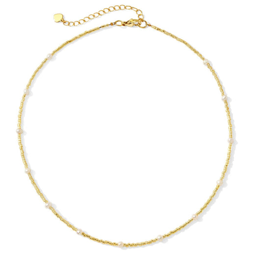 Short Pearl Accented Miyuki Necklace