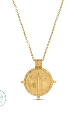 Vintage Vibe Cross Pendant Necklace