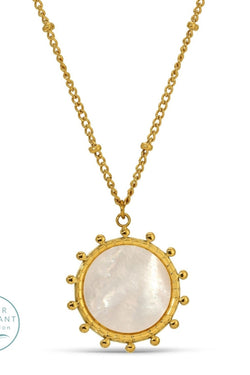 Round Accented Pendant Necklace