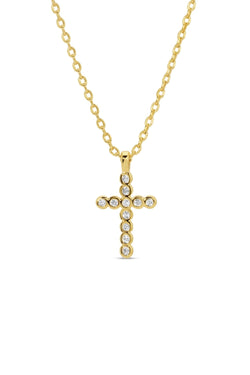 Delicate CZ Cross Pendant