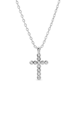 Delicate CZ Cross Pendant