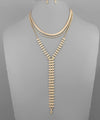 3 Layer Long Geometric Chain Necklace