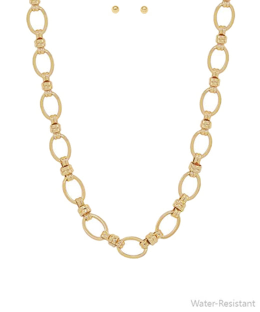 Chunky Oval Chain Linked Necklace