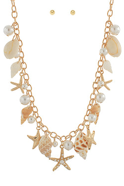 Shell & Sea Life Multi Charm Necklace