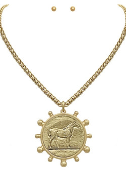 Horse Coin Necklace