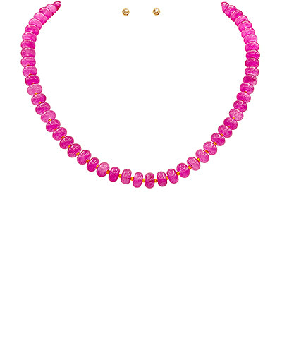 Rondelle Stone Necklace Set