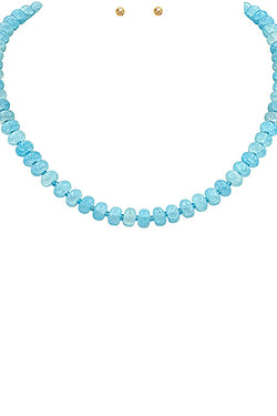 Rondelle Stone Necklace Set