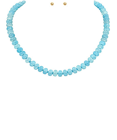 Rondelle Stone Necklace Set