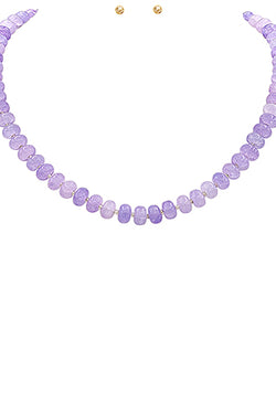 Rondelle Stone Necklace Set
