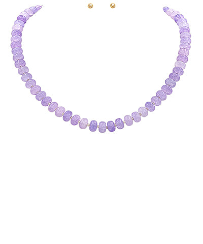 Rondelle Stone Necklace Set