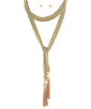 Mesh w/Tassel Long Necklace