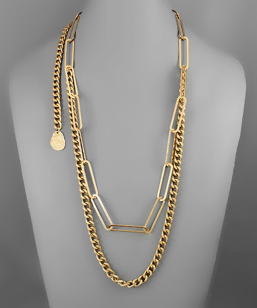 Long Chain Layer Necklace