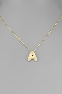 CZ Initial Necklace