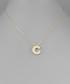 CZ Initial Necklace