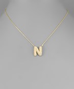 CZ Initial Necklace