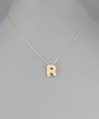 CZ Initial Necklace