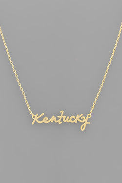 State Letter Necklace