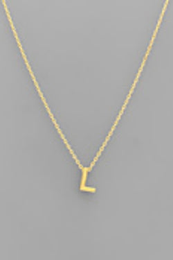 Gold Dipped Initial Necklace - 1/4"