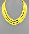 3 Row Wooden Bead necklace