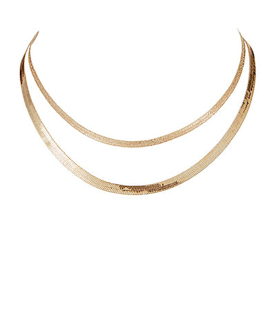 Glitter Snake Chain Layered Necklace