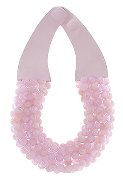 Faceted Marble Bead Necklace